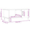 vidaXL Couchtisch Grau Sonoma 90x50x40 cm Holzwerkstoff