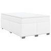 vidaXL Boxspringbett mit Matratze Wei&szlig; 120x190 cm Kunstleder
