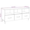 vidaXL TV-Schrank Räuchereiche 102x35x50 cm Holzwerkstoff