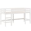 vidaXL Hochbett mit Leiter und Dach Weiß 80x200 cm Massivholz Kiefer