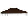 vidaXL Pavillon-Dachplane mit Kaminabzug 310 g/m&sup2; 4x3 m Braun