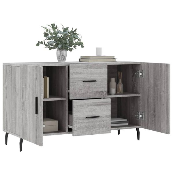 vidaXL Sideboard Grau Sonoma 100x36x60 cm Holzwerkstoff