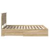 vidaXL Bettrahmen mit Kopfteil Sonoma-Eiche 150 x 200 cm Holzwerkstoff