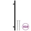 vidaXL M&ouml;belgriffe 10 Stk. Schwarz 224 mm Edelstahl