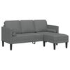 vidaXL Sofa Set mit Kissen 2 pcs Dunkelgrau Polyester