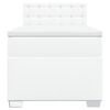 vidaXL Boxspringbett mit Matratze Weiß 90x200 cm Kunstleder