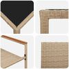 vidaXL Garten Essgruppe 9 pcs Beige Poly-Rattan