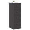 vidaXL Aktenschrank mit Schubladen 2 pcs Schwarz 44 x 50 x 106,5 cm