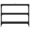 vidaXL Konsolentisch mit Regal Schwarz Eichen-Optik 100 x 22,5 x 75 cm
