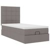 vidaXL Ottoman-Bett mit Matratze Taupe 90x200 cm Stoff