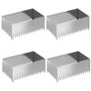 vidaXL Raseneinfassung 4 pcs 100 x 60 x 35 cm Stahl Silber