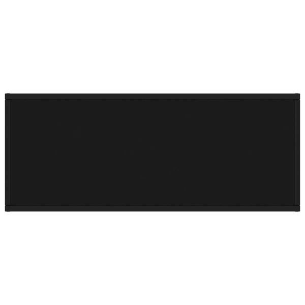 vidaXL TV-Schrank Schwarz mit Schwarzem Hartglas 100x40x40 cm