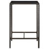 vidaXL 3-tlg. Gartenbar-Set mit Kissen Poly Rattan Braun