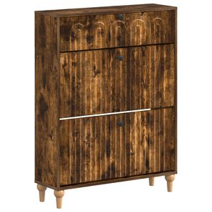 vidaXL Schuhschrank ALKMAAR 78 x 24 x 103 cm Holzwerkstoff