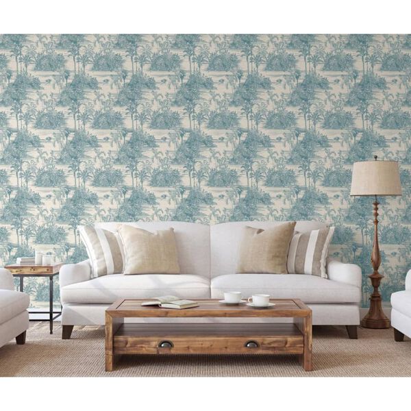 DUTCH WALLCOVERINGS Tapete Tropical Beige und Hellblau