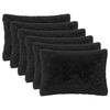 vidaXL Kissen mit Kissen HEERLEN 2 Stk. Schwarz PV Fleece