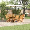 vidaXL Garten Essgruppe 7 pcs Braun Akazie Massivholz