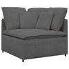 vidaXL Modulares Sofa mit Kissen Cordstoff Dunkelgrau