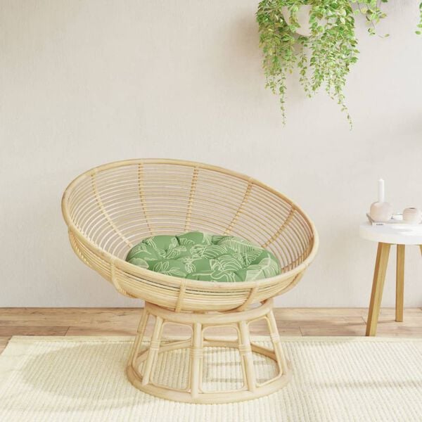 vidaXL Kissen Rund Blattmuster &Oslash; 60x11 cm Oxford-Gewebe