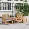 vidaXL gartenm&ouml;bel 2 pcs Beige 67 x 76 x 73 cm Massivholz Akazie