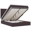 vidaXL Ottoman-Bett mit Matratze Dunkelbraun 140x200 cm Stoff