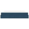 vidaXL Bettgestell mit Matratze mit Matratze 2 pcs Blau Stoff