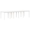 vidaXL Garten Essgruppe 11 pcs Wei&szlig; Poly Rattan und Aluminium