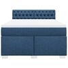 vidaXL Boxspringbett mit Matratze Blau 160x200 cm Stoff