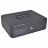 vidaXL Geldbox mit Schloss Dunkelgrau 30 x 24 x 9 cm Stahl