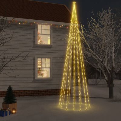 vidaXL LED-Weihnachtsbaum mit Erdnägeln Warmweiß 1134 LEDs 800 cm