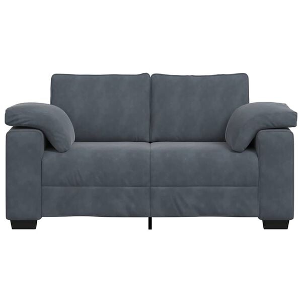 vidaXL Zweisitzer-Sofa Dunkelgrau 160x77x82 cm Samt