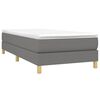 vidaXL Boxspringbett mit Matratze Dunkelgrau 80x200 cm Stoff