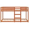 vidaXL Etagenbett Wachsbraun 80x200 cm Massivholz Kiefer