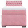 vidaXL Boxspringbett mit Matratze Rosa 100x200 cm Samt