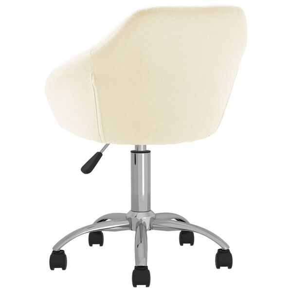 vidaXL Esszimmerstuhl Drehbar Creme Stoff