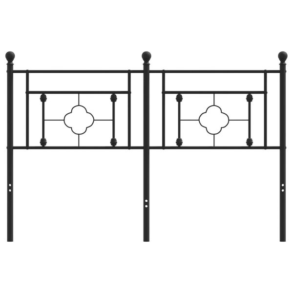 vidaXL Ersatz-Kopfteil Metall Schwarz 140 cm