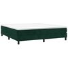 vidaXL Boxspringbett mit Matratze Dunkelgr&uuml;n 180x200 cm Samt