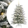 vidaXL K&uuml;nstlicher klappbarer Weihnachtsbaum Wei&szlig; 150 cm PE und PVC