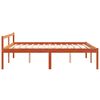 vidaXL Seniorenbett Wachsbraun 150x200 cm Massivholz Kiefer