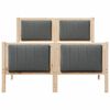 vidaXL Bettgestell Braun und Dunkelgrau 120 x 190 cm Massivholz Kiefer