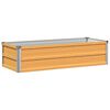 vidaXL Hochbeet im Garten Natur 100 x 40 x 24 cm kaltgewalzter Stahl