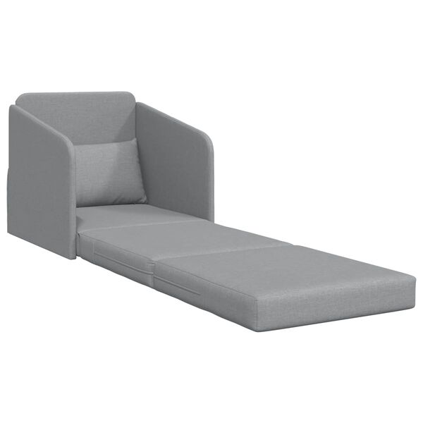 vidaXL Schlafsofa 60cm Hellgrau Stoff