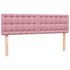 vidaXL Boxspringbett mit Matratze Rosa 140x220 cm Samt