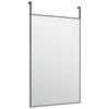 vidaXL Türspiegel Schwarz 50x80 cm Glas und Aluminium