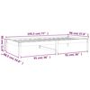 vidaXL Tagesbett Grau 90x190 cm Massivholz Kiefer
