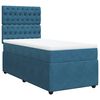 vidaXL Boxspringbett mit Matratze Blau 90x190 cm Samt