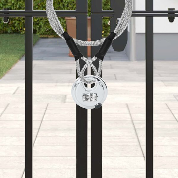 vidaXL Diskusschl&ouml;sser mit Schl&uuml;sseln 6 pcs Silber 7 x 2,3 x 7 cm