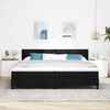 vidaXL Boxspringbett mit Matratze mit LED Schwarz 200 x 200 cm Stoff