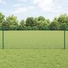 vidaXL Zaun mit Pfosten Gr&uuml;n 0,8 x 100 m Stahl und PVC