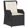 vidaXL 5-tlg. Garten-Lounge-Set mit Kissen Schwarz Poly Rattan